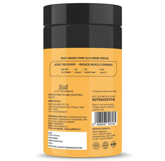 💊 MyFitFuel L-Glutamine 3000mg | 120 Tablets