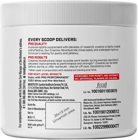 ๐๏ธโโ๏ธ GNC Pro Performance Creatine Monohydrate โ 250g (83 Servings)