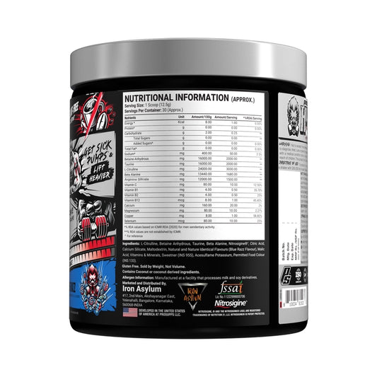 💪 ProSupps HYDE Max-Pump Pre Workout – Blue Razz | 375g | 30 Servings