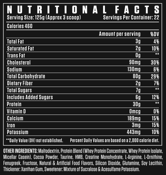 Dexter Jackson Signature Series Black Series Anabolic Mass Gainer (16 lbs | Chocolate Flavor)