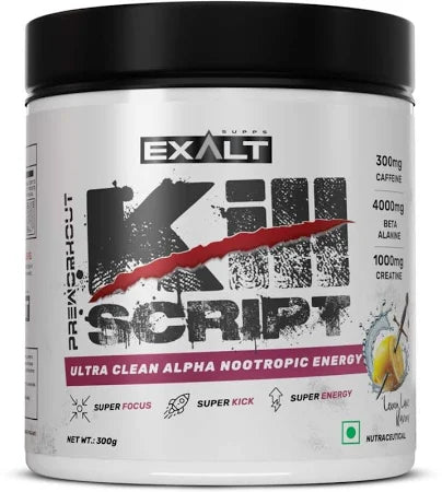 ⚔️ EXALT SUPPS Kill Script Pre-Workout (300g) – Lemon Flavour