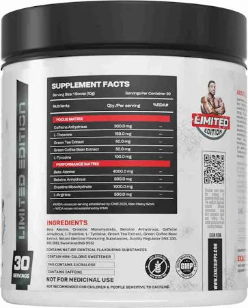 ⚔️ EXALT SUPPS Kill Script Pre-Workout (300g) – Lemon Flavour