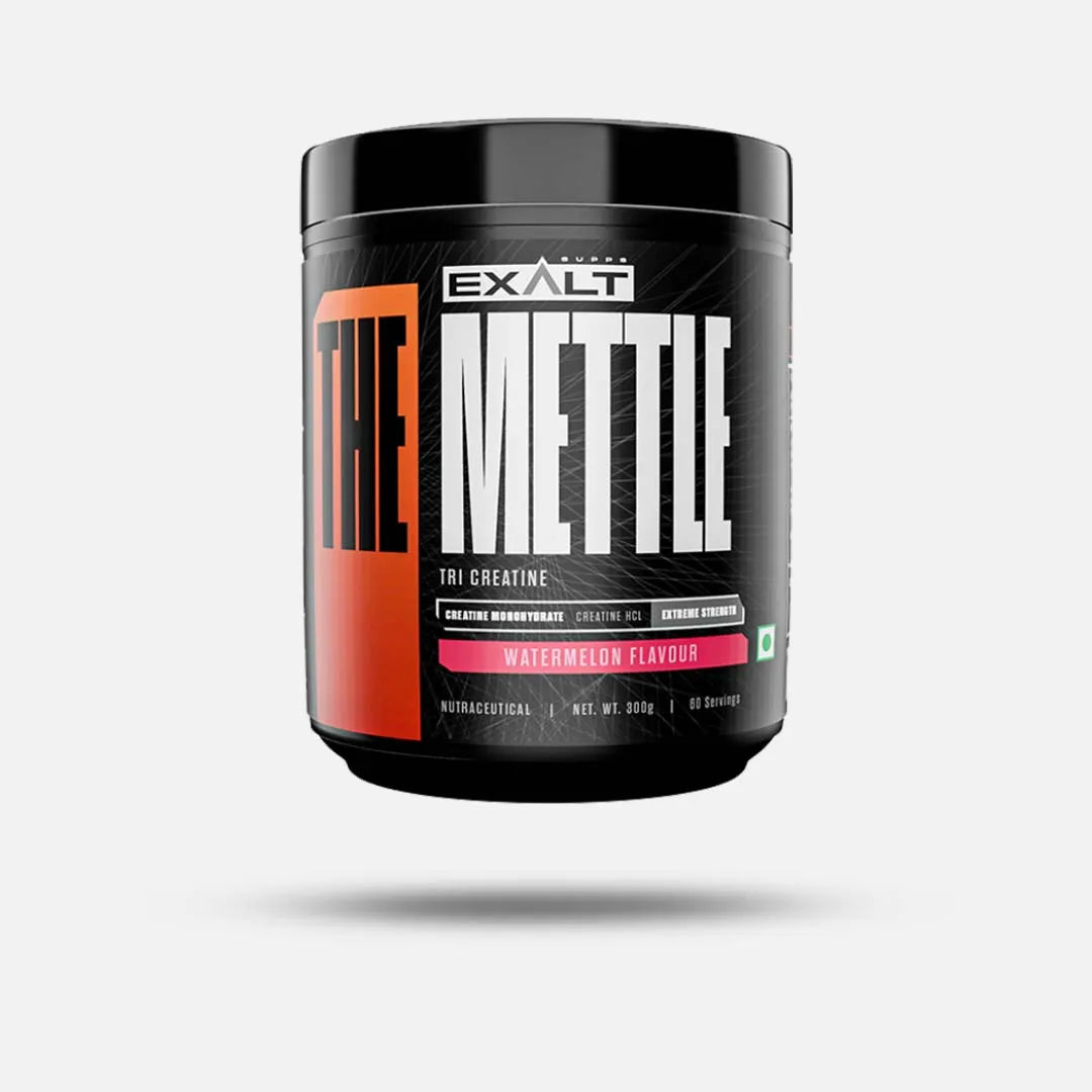 🧡 EXALT SUPPS The Mettle – TRI Creatine Monohydrate (Orange, 300g) Fuel Strength. Build Power. Taste the Mettle.