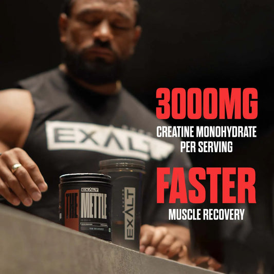 🧡 EXALT SUPPS The Mettle – TRI Creatine Monohydrate (Orange, 300g) Fuel Strength. Build Power. Taste the Mettle.