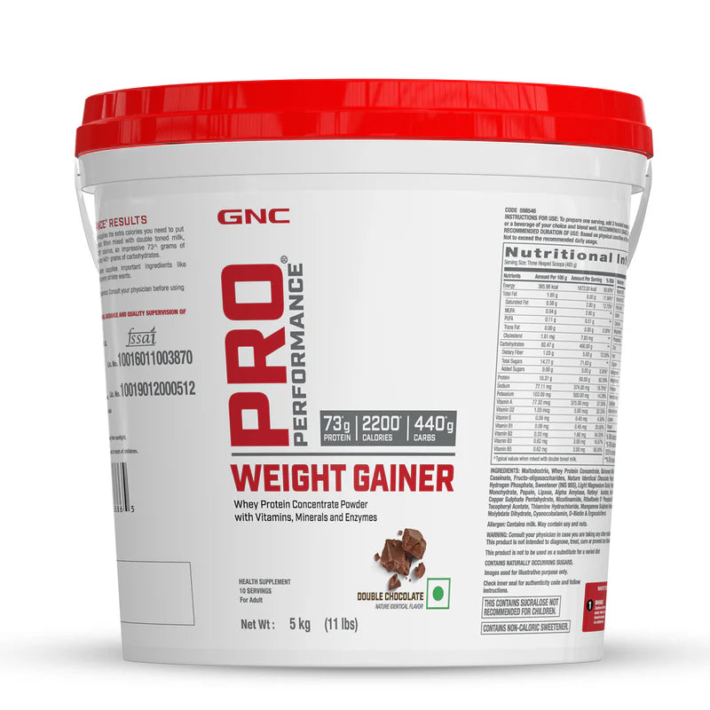 🍫 GNC Pro Performance Weight Gainer – Double Chocolate | 5 Kg