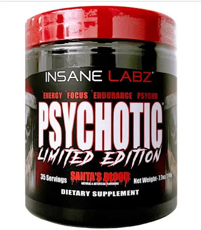 🔥 Insane Labz Psychotic – High-Stimulant Pre-Workout | Fruit Punch | 35 Servings