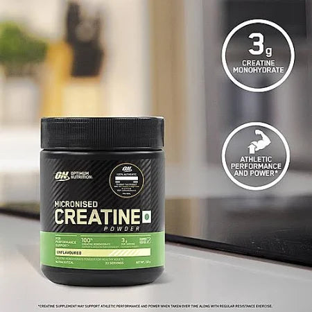 🏋️‍♂️ Optimum Nutrition (ON) Creatine Monohydrate – 100g Pure Micronized Creatine | 3g Per Serving | Performance • Strength • Power