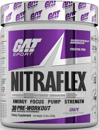 💥 GAT Nitraflex® – Hyperemia & Testosterone Enhancing Pre-Workout (300g)