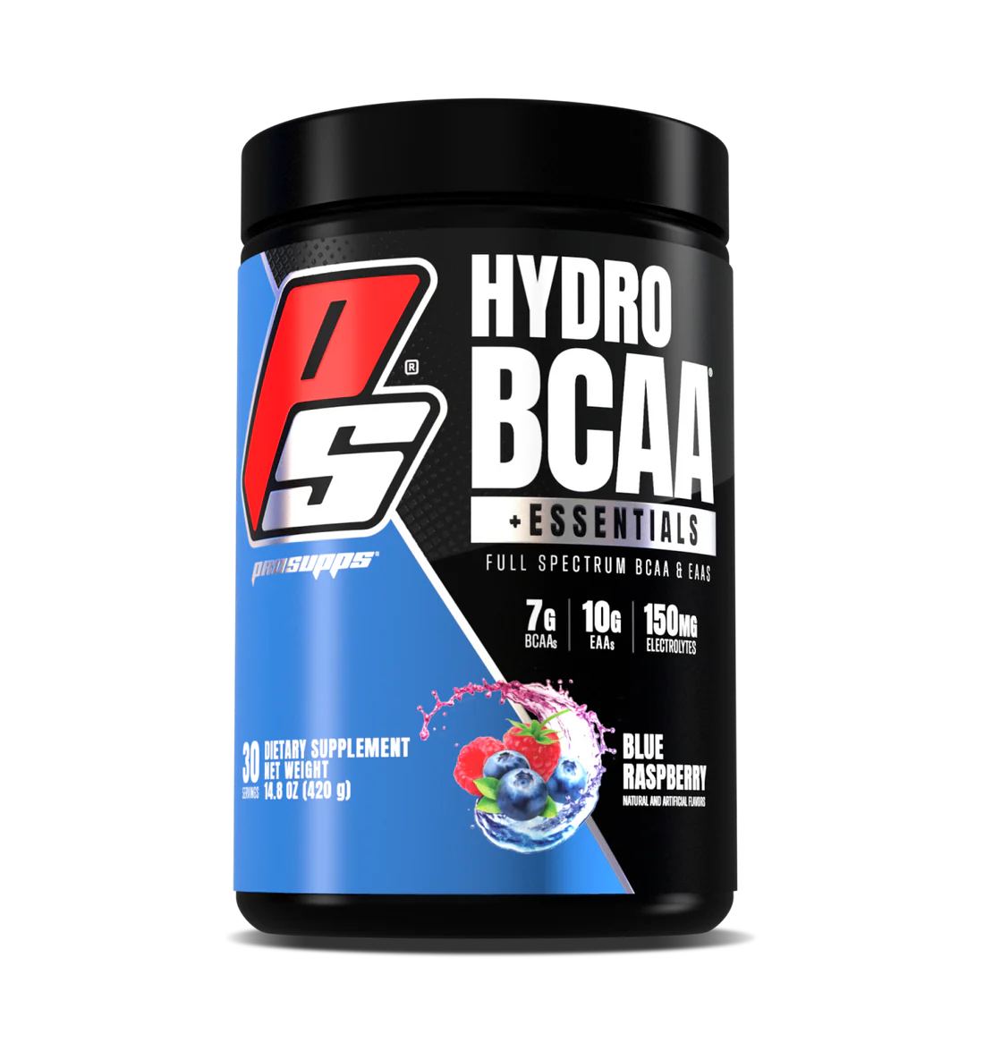 💧 PROSUPPS HydroBCAA Essentials – Blue Raspberry | 30 Servings