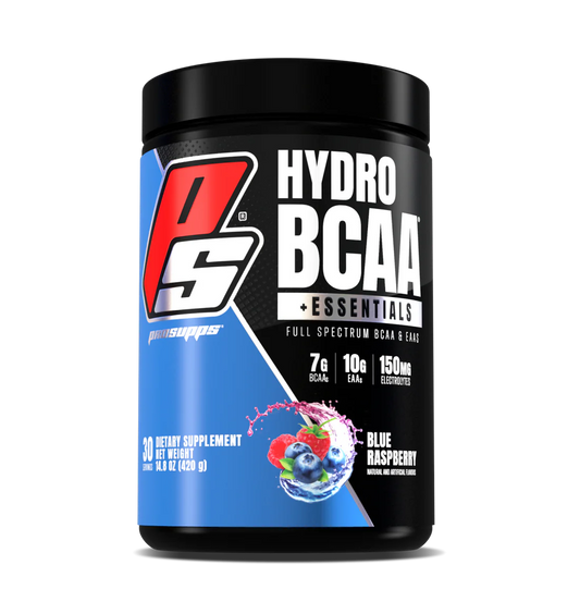 💧 PROSUPPS HydroBCAA Essentials – Blue Raspberry | 30 Servings
