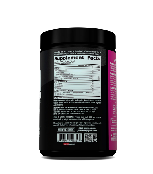 💧 PROSUPPS HydroBCAA Essentials – Blue Raspberry | 30 Servings