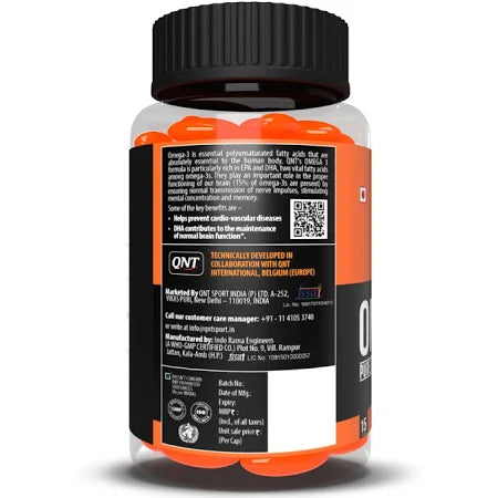 QNT Omega 3 – 1000mg Nordic Fish Oil (60 Softgels)
