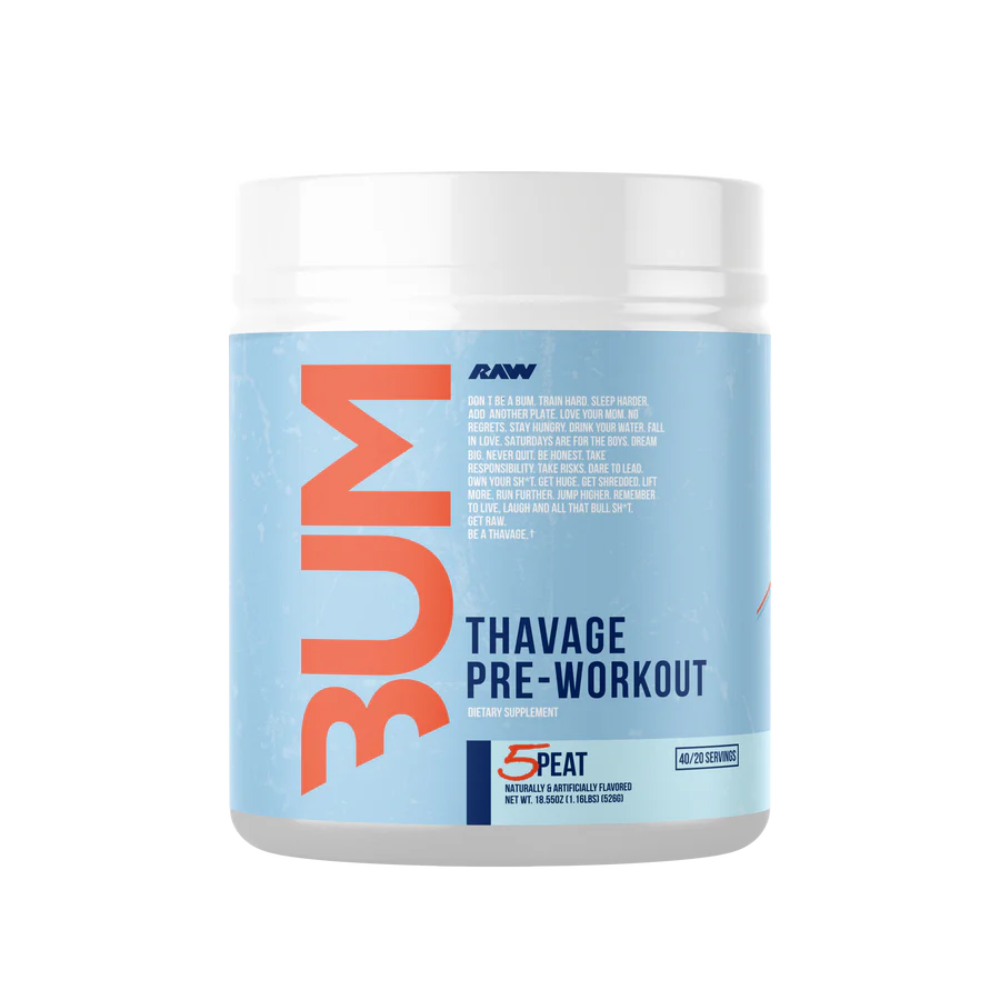 💪 RAW Thavage Pre-Workout – 5-Peat (Red Gummy) | 40 Servings