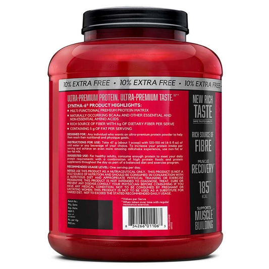 BSN Syntha-6 Protein Powder (2.27 kg, Chocolate Milkshake)